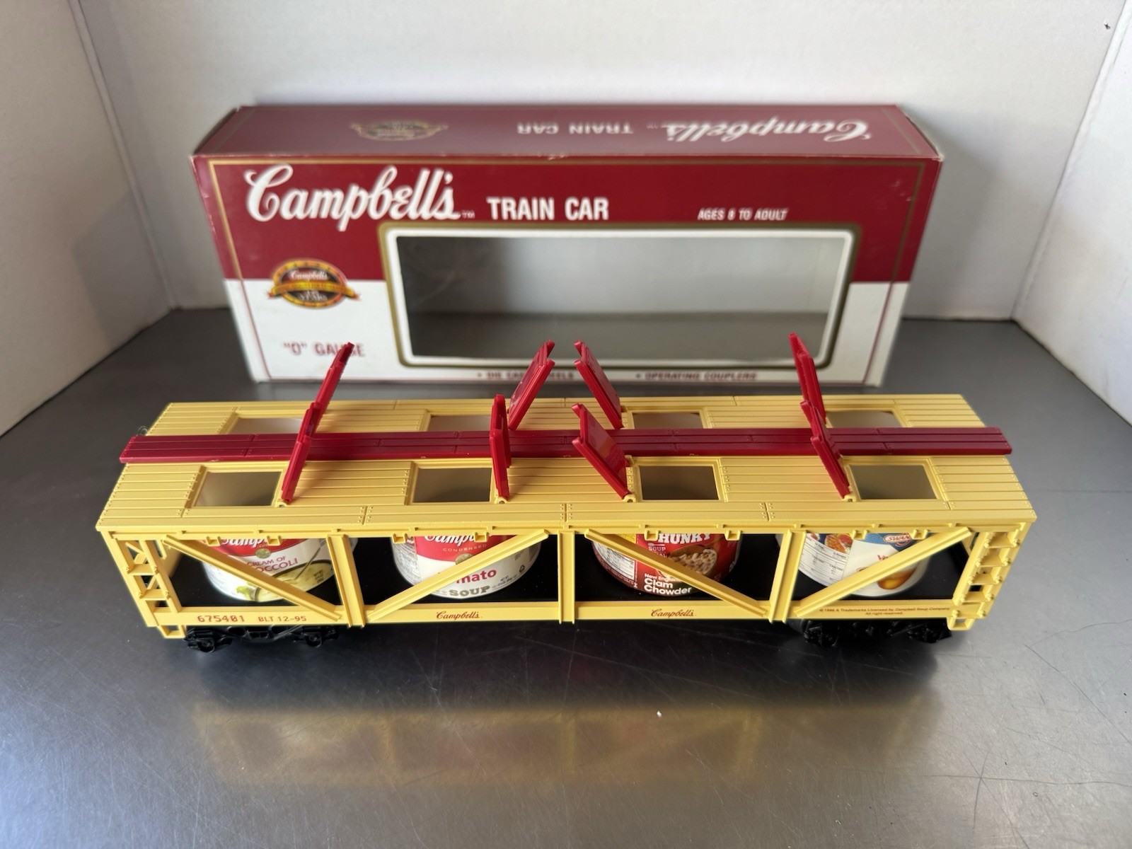 K-Line Campbells Soup Vat Car K675401 125th Anniversary O Gauge 1996 Top Doors