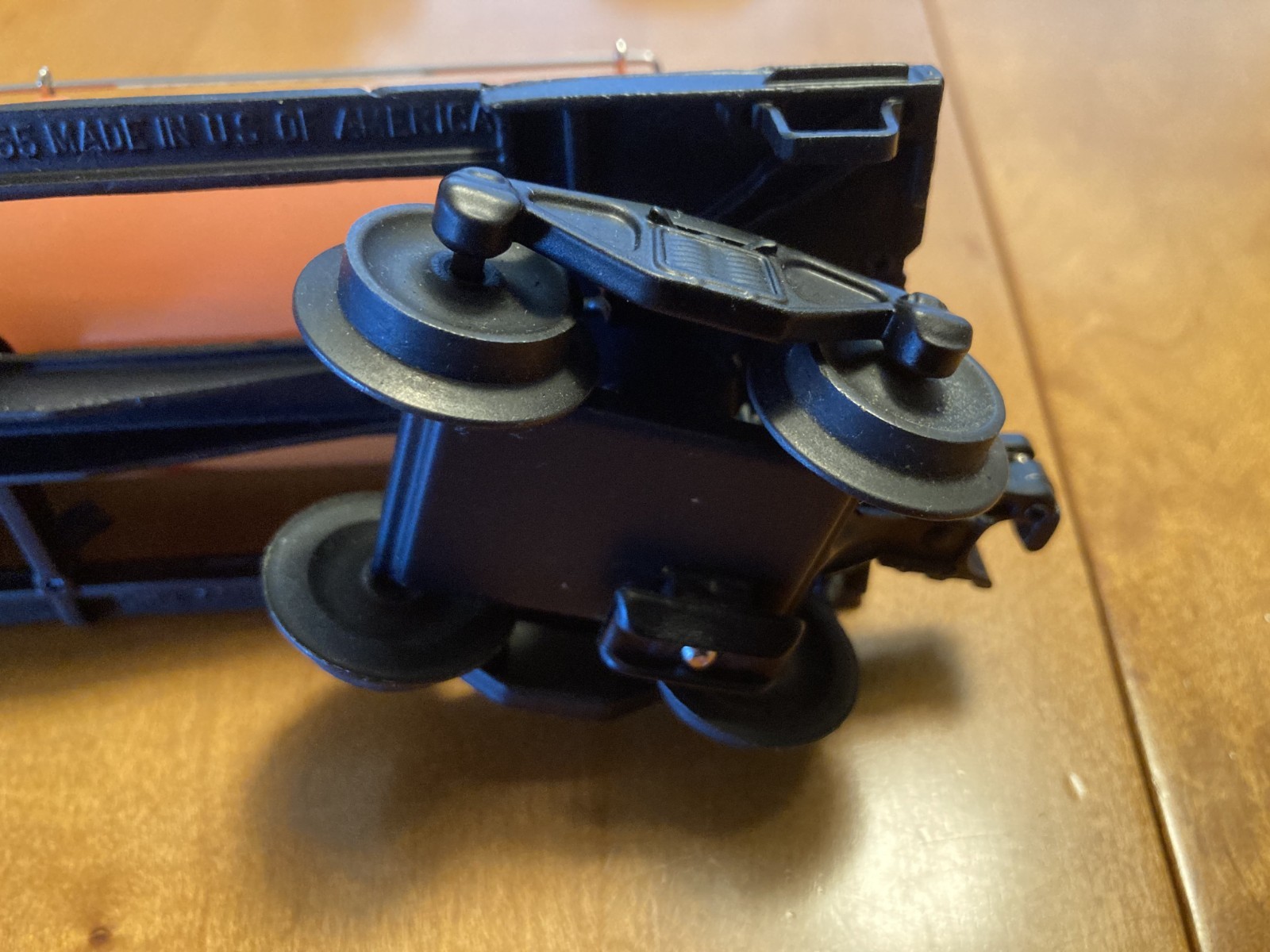 Custom Vintage Restored Lionel #2955 Hooker Orange/Black Chemical Tank car