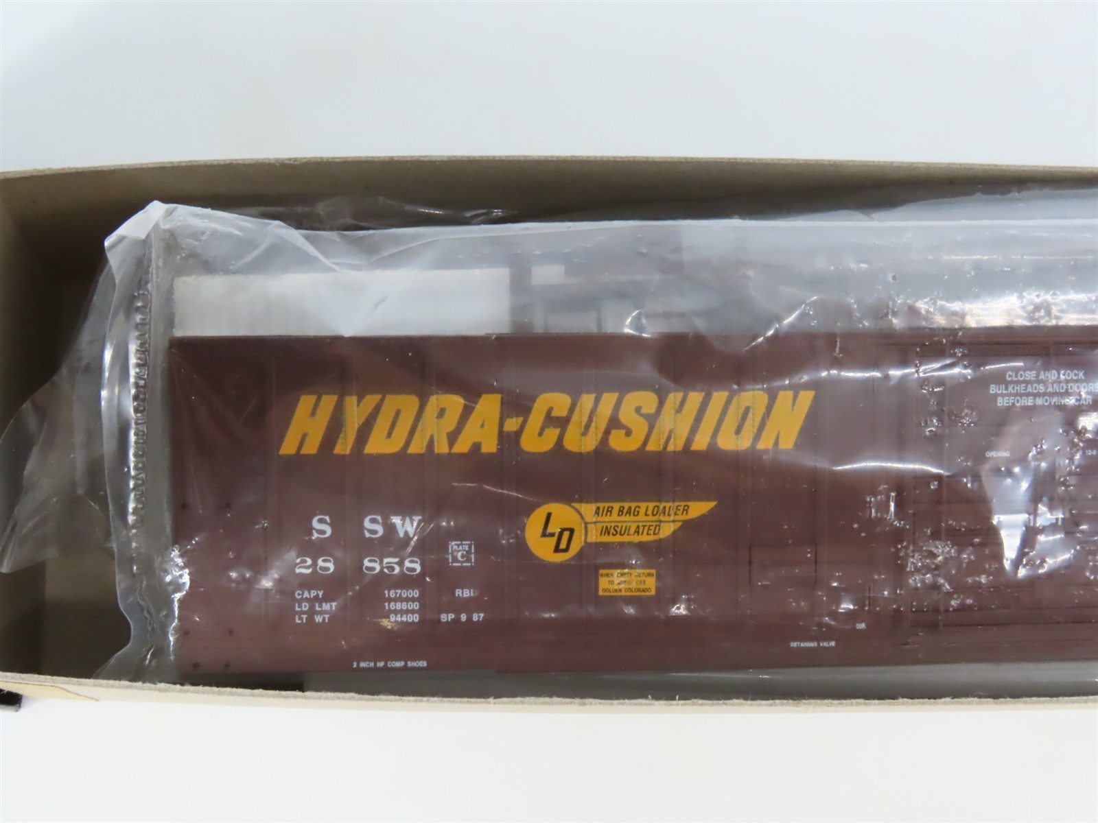 HO Scale Eel River Models Kit ERM-2503 SSW Cotton Belt 62′ 10″ Box Car #28858