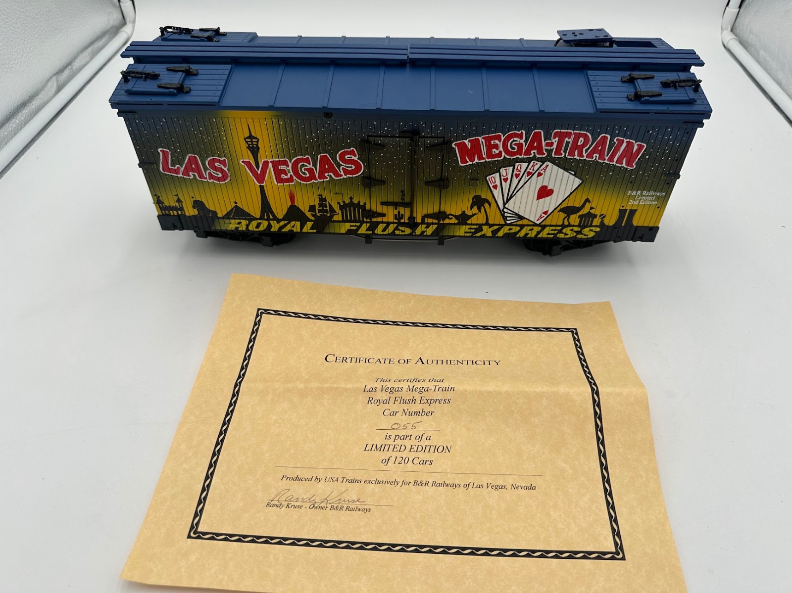 USA Trains “B&R Railways” Limited Edition Las Vegas Mega Train Boxcar #55 of 120