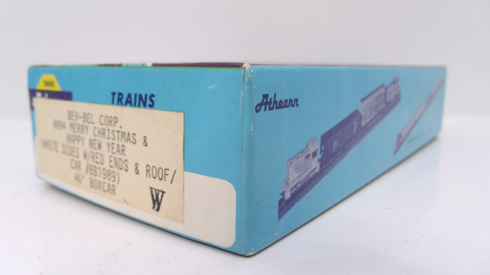 Athearn Bev-Bel HO Merry Christmas New Years 40 Train Box Car Red Ends Roof READ