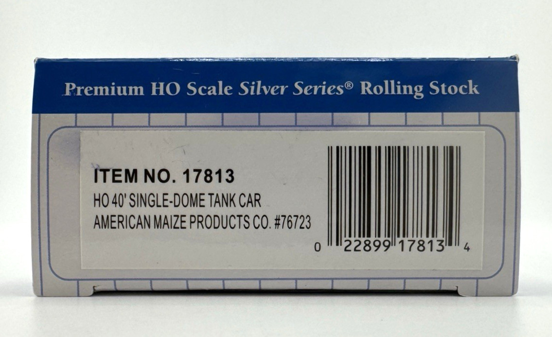 Bachmann Silver 17813 HO Scale American Maize Products 40′ Single Dome Tank Car