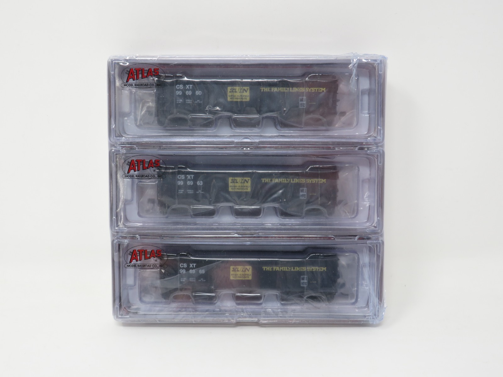 Atlas N 50006999 CSX CSXT Family Lines SCL LN PS 2750 3-Bay Coal Hopper Set