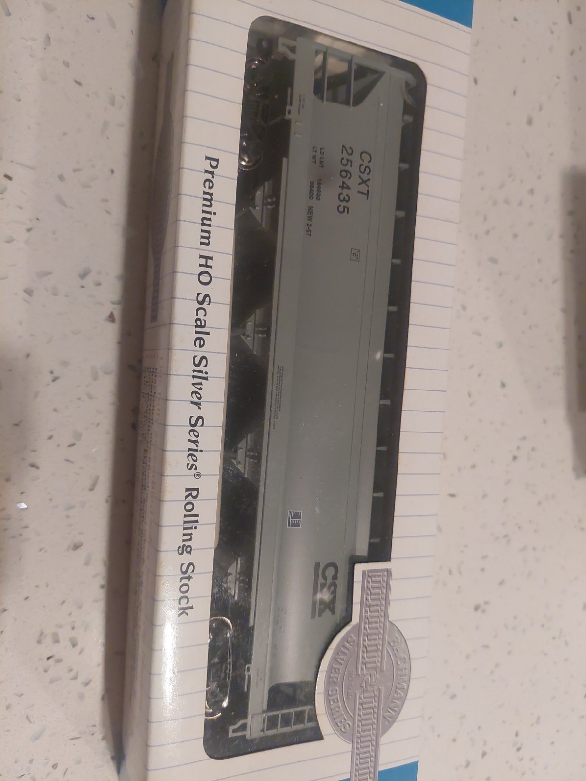 Bachmann Silver HO CSX Transportation 56′ ACF Center-Flow Covered Hopper. X1982