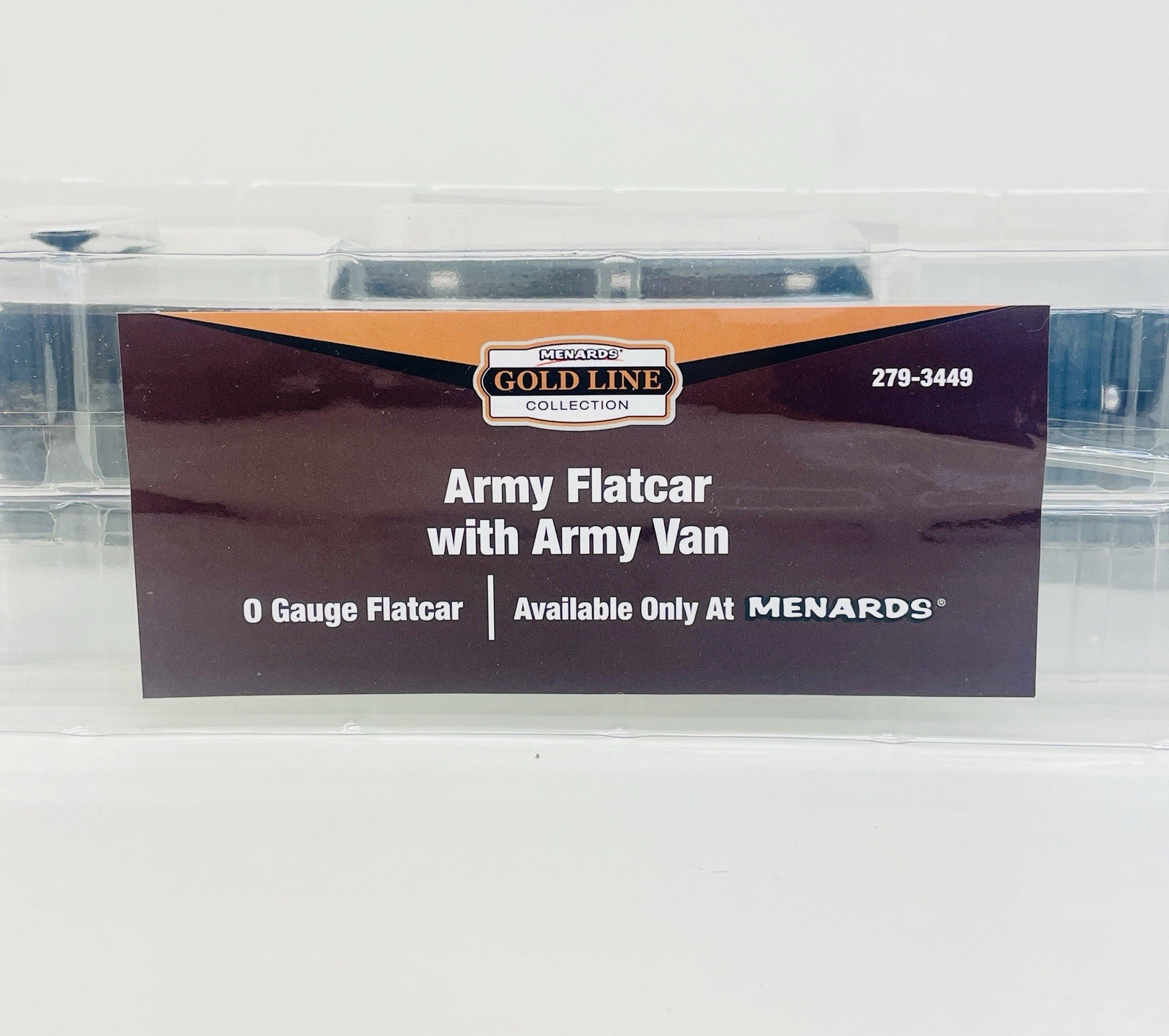 Menards Gold Line US Army SFC Flatcar w/ Army Van 279-3449 New Sealed