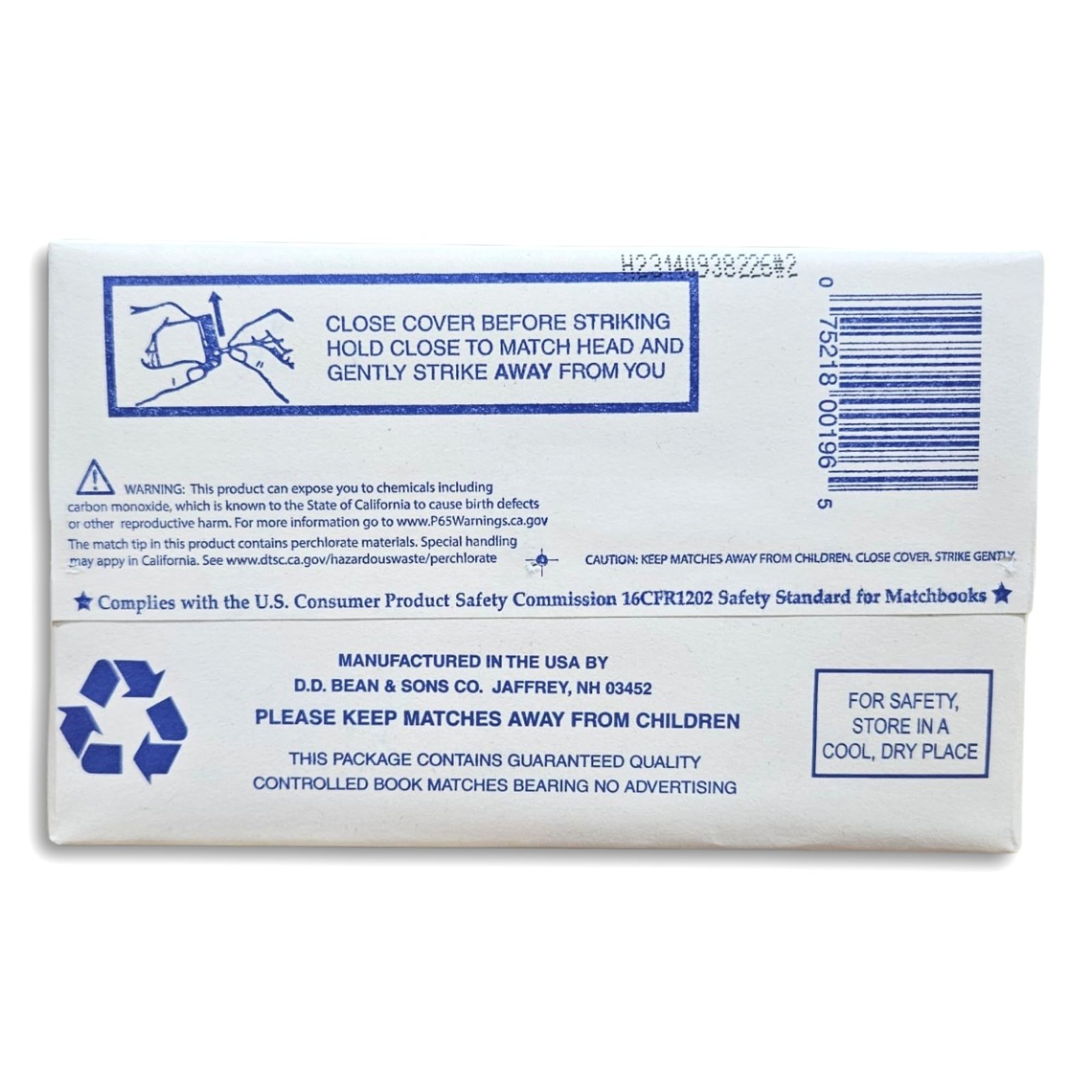 Plain White Matchbooks Value Pack | 50 Count Box | Pack of 5