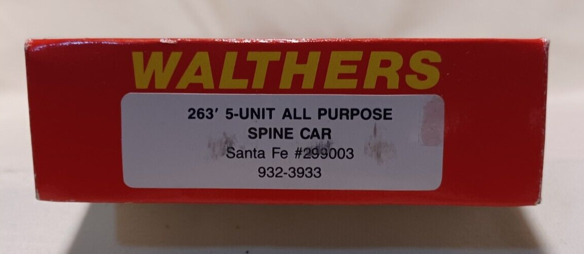 HO SCALE Walthers 932-3933 SANTA FE 263′ 5-UNIT ALL PURPOSE SPLINE CAR#299003 #2