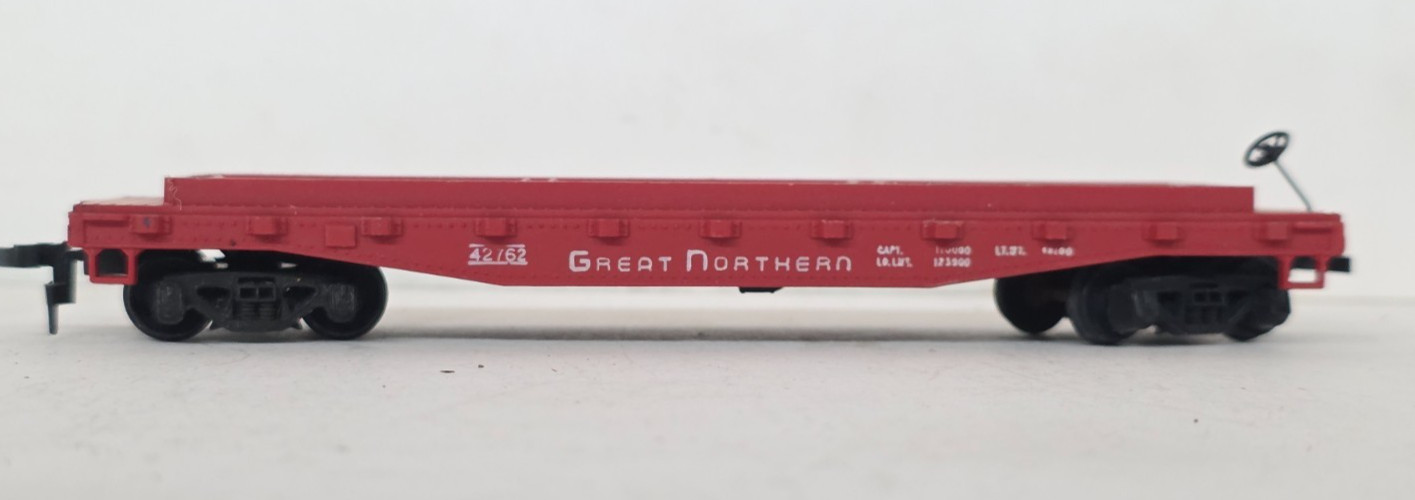 HO Scale Great Northern GN Flatcar w/ Hand Brake | Unknown Mfr | Horn Hook