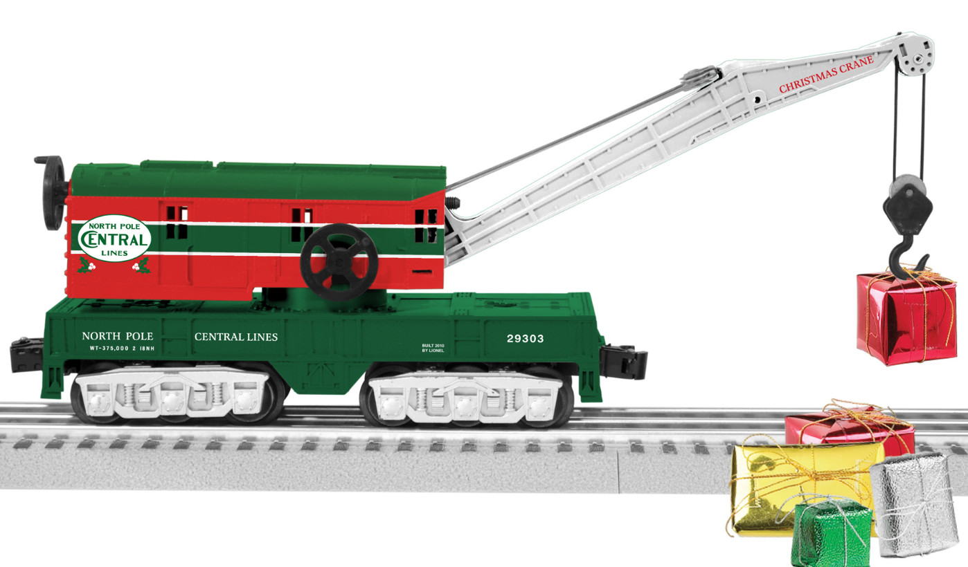 Lionel No. 6-29303 – North Pole Crane Car – Christmas Layout – NEW^