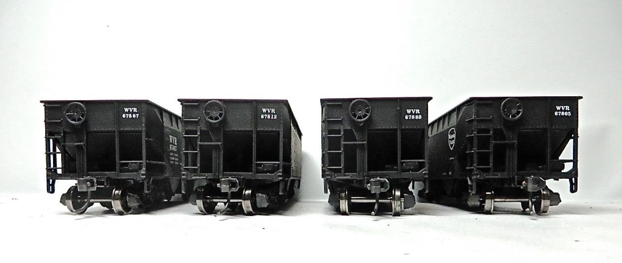 HO 4 Different Types of Kadee Wabash Valley Coal Hoppers Different Car Numbers