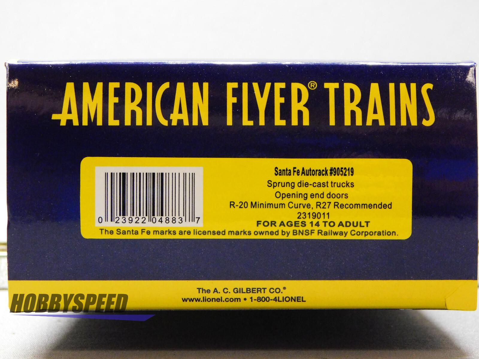 LIONEL AMERICAN FLYER S GAUGE SANTA FE AUTORACK #905219 freight car 2319011 NEW