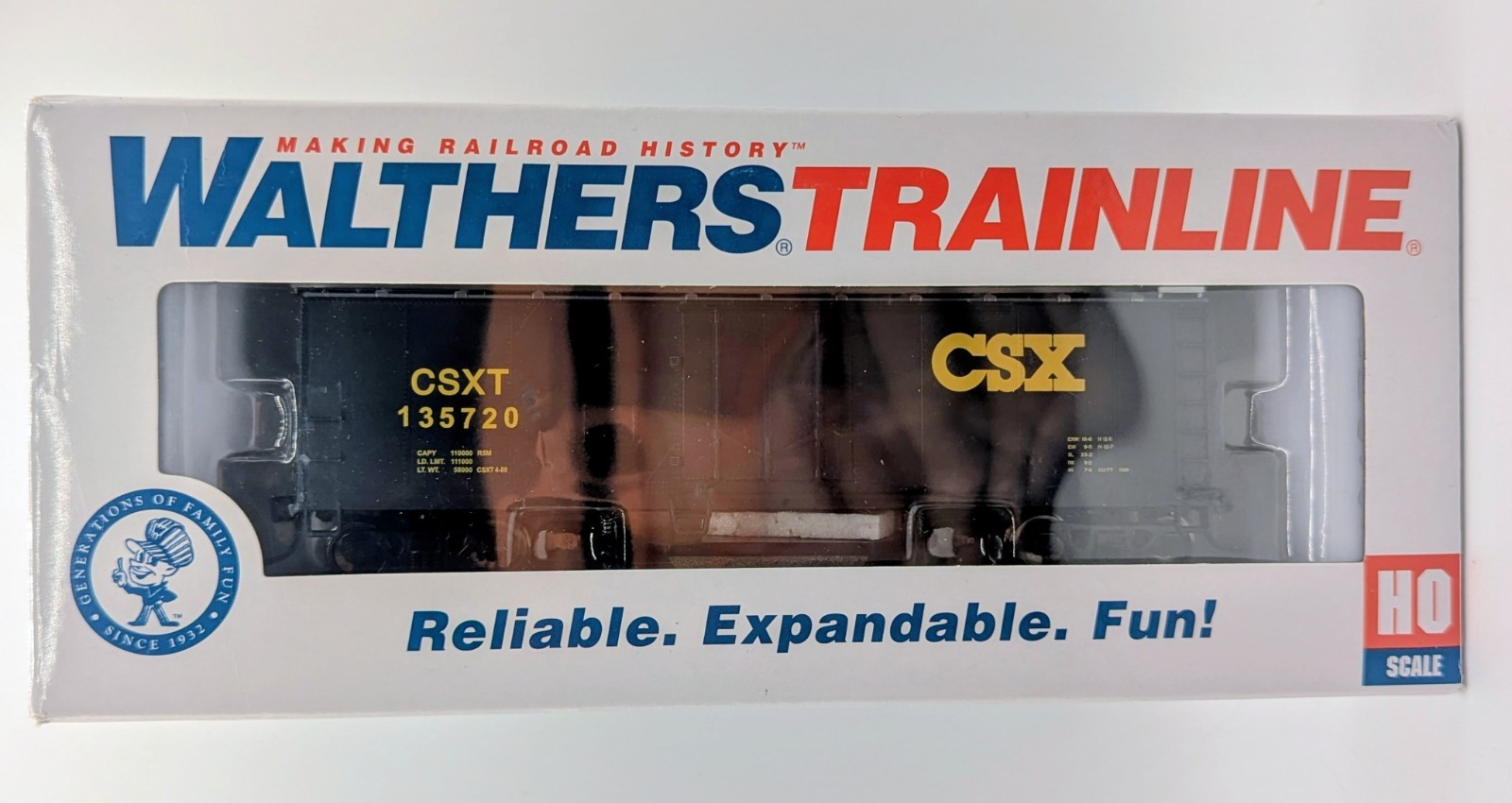 Walthers 931-1754 40′ Plug-Door Track Cleaning Boxcar RTR CSX Transportation HO