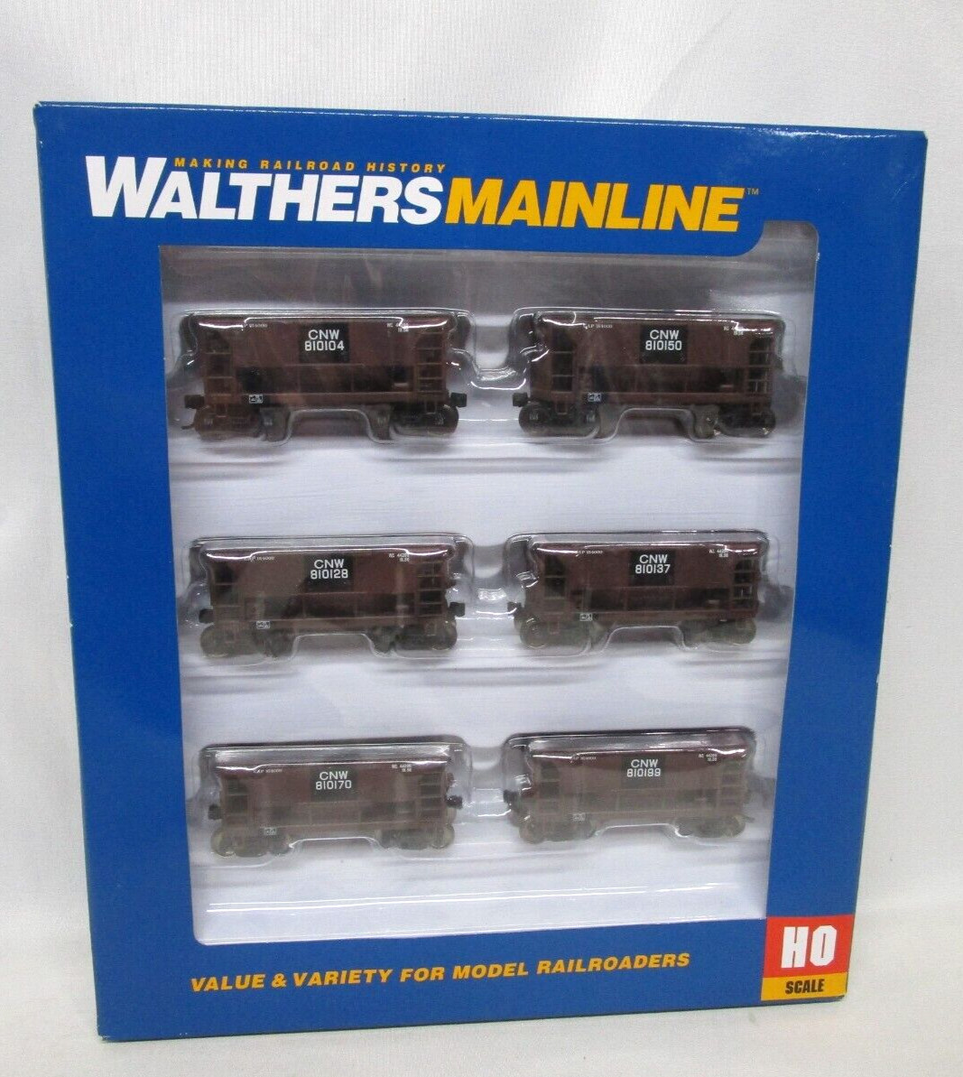 Walthers HO Scale C&NW Chicago North Western 24′ Minnesota Ore Car Set of 6
