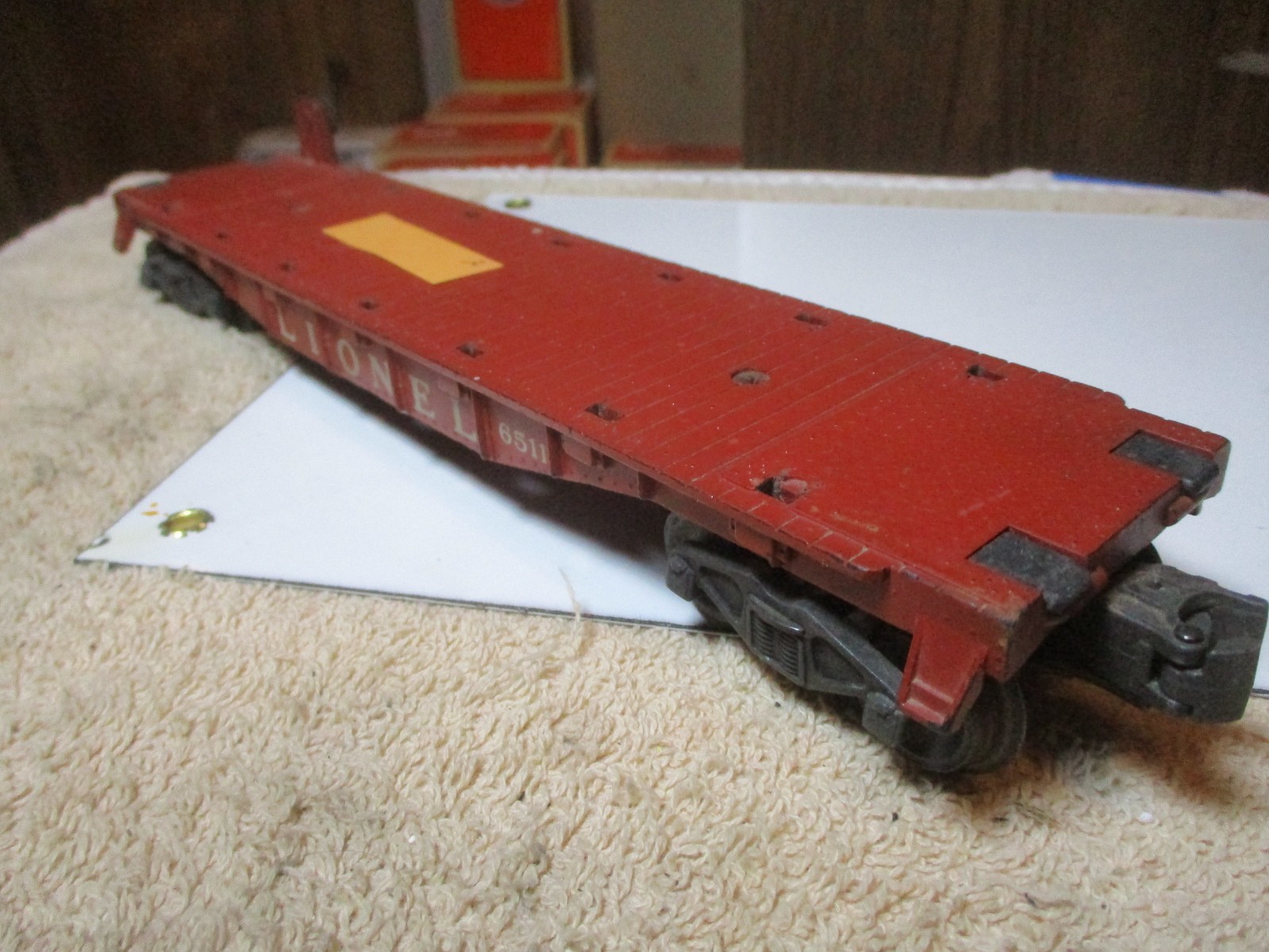 Postwar Lionel No. 6511 Heavy-Duty Flat Car (No Load) 1953-56 Lionel #3460