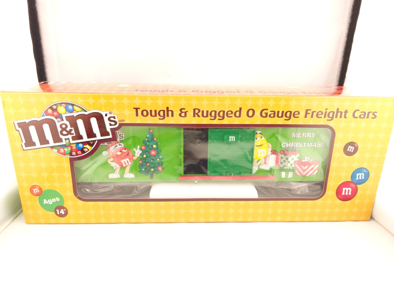 *READ MTH O Gauge 1:48 M&M’s Box Car Green Red Yellow Merry Christmas 30-74594