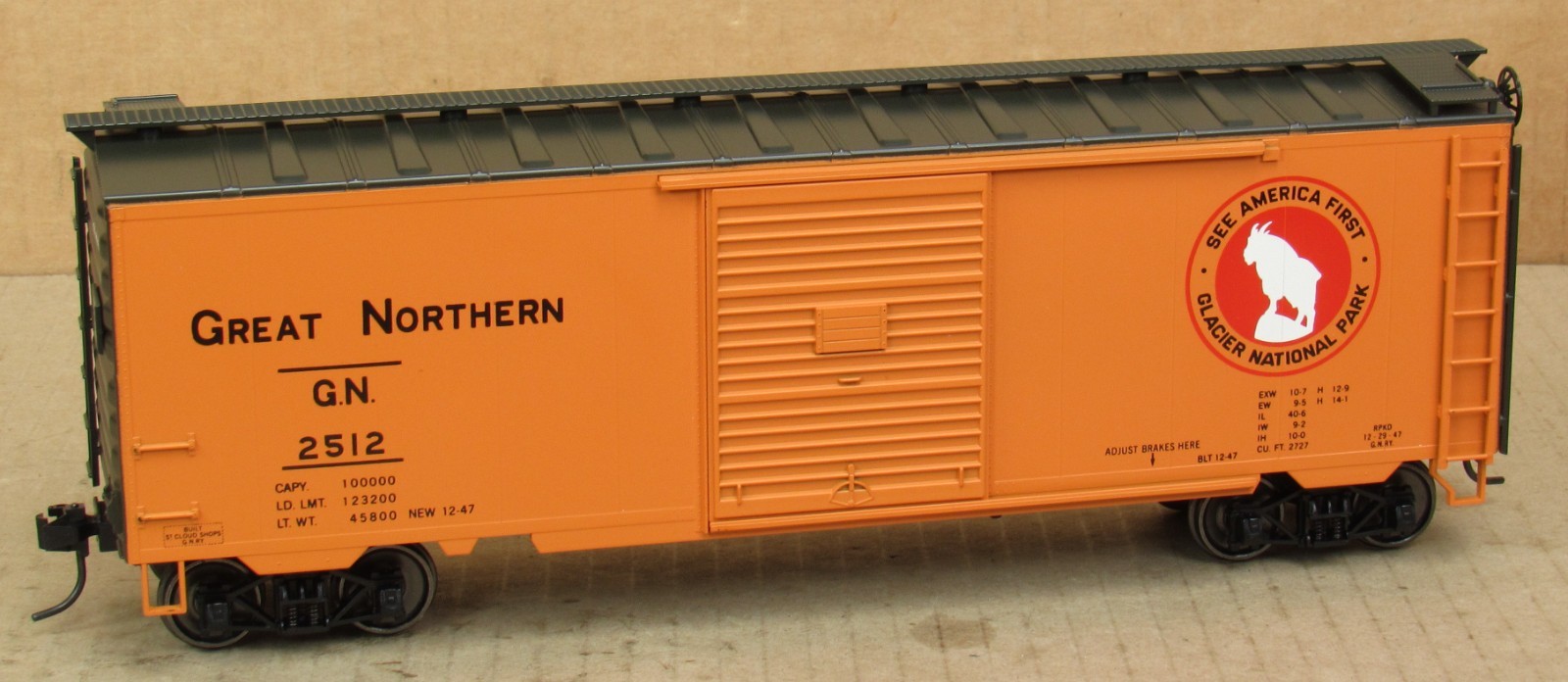 Weaver Great Northern Boxcar #2512 O-Scale 2-Rail LNIB