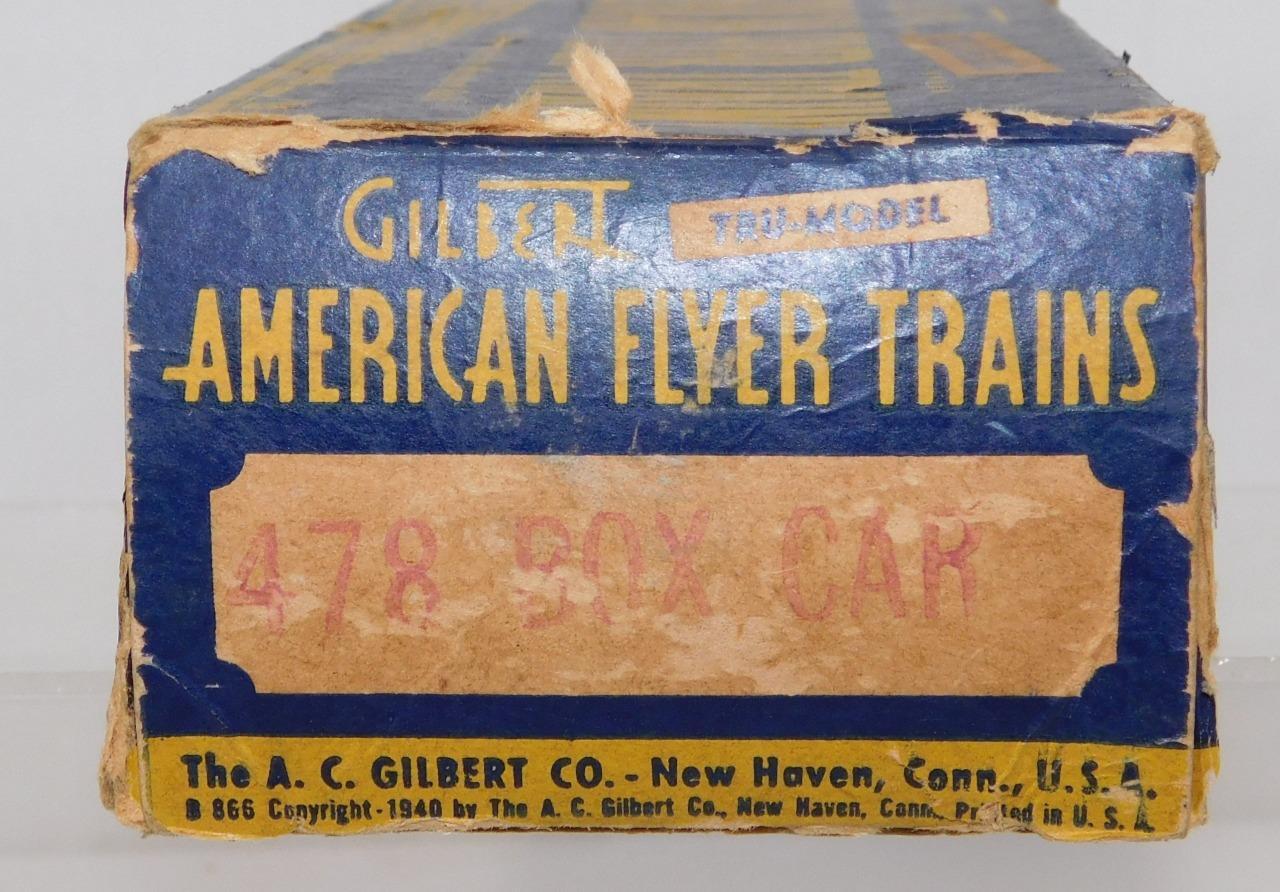 PREWAR American Flyer Freight Set THREE CARS O Gauge Link 476 478 484 BOXED Shel