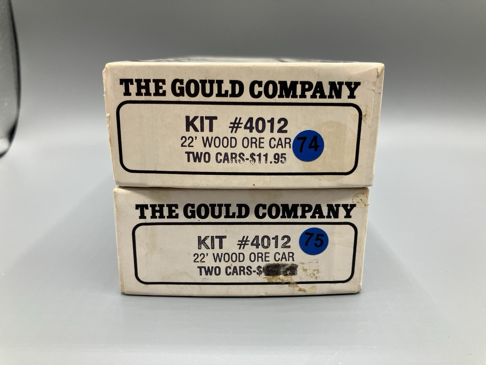 Lot Of 2: Gould / Tichy #4012 22′ Wood Ore Car, HO Kit. Builds 4 cars total.