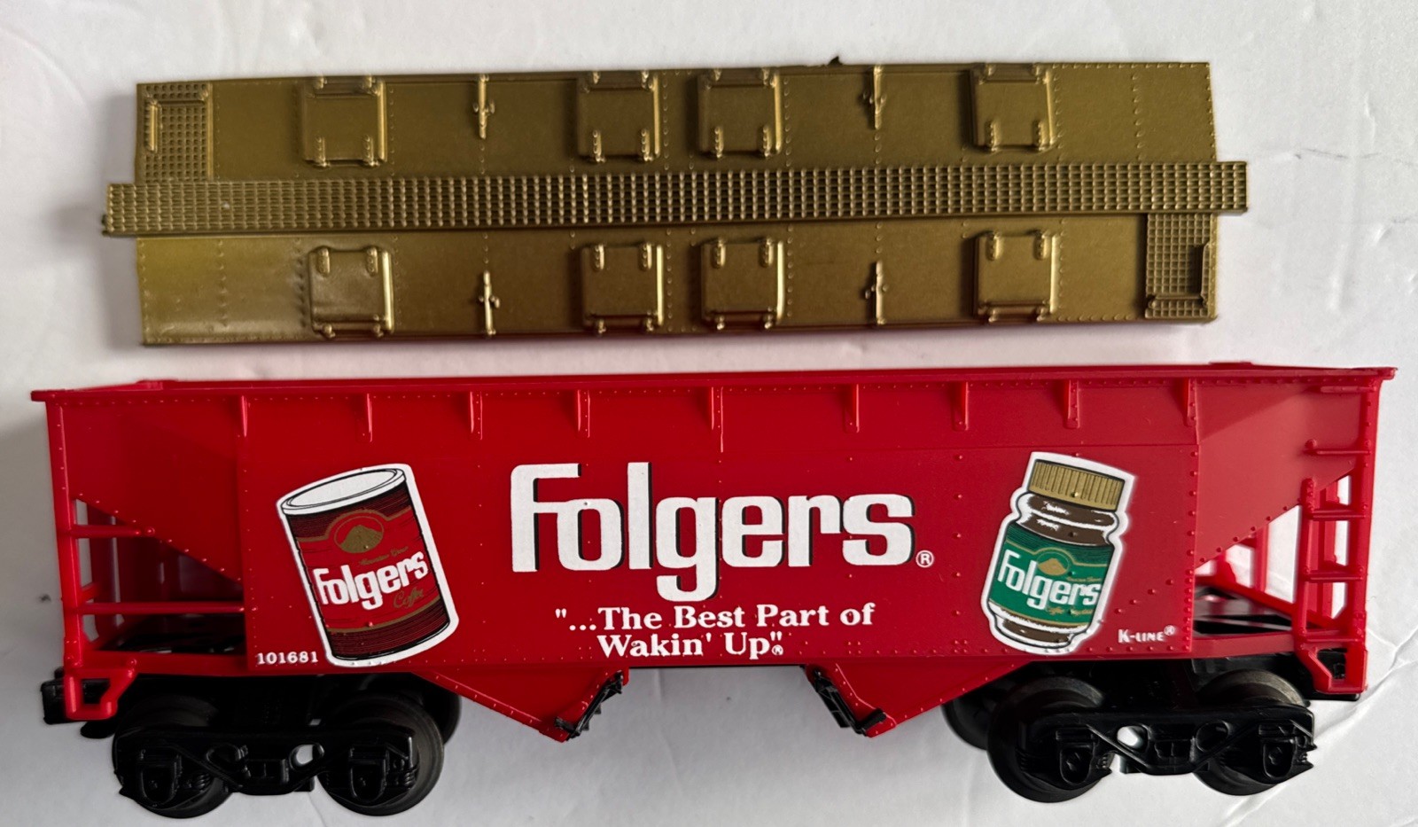 K-Line 0/027 Limited Edition 1990 Folgers Coffee 2-bay Hopper, Open Box