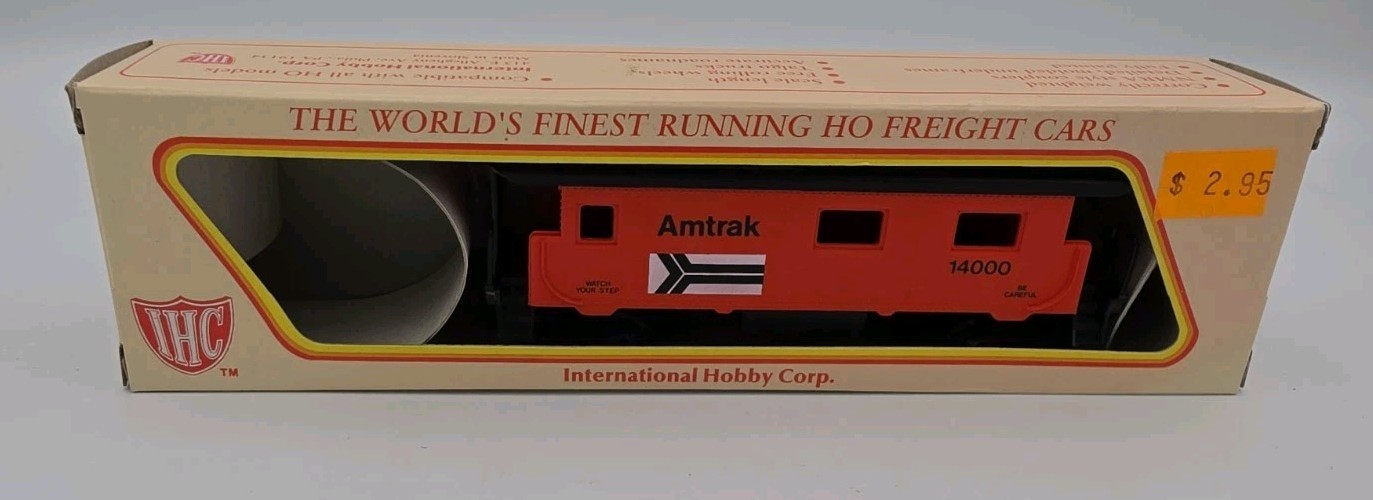 Vintage 00 HO Scale Amtrak 14000 Caboose Car 4 3/4″ Long IHC NIB