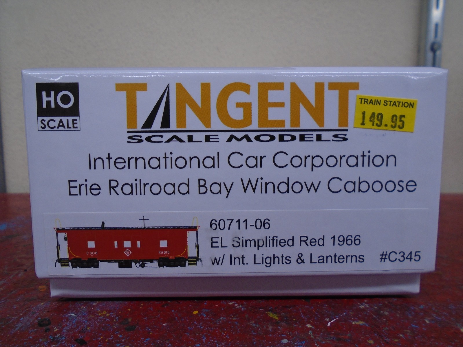 Tangent Scale Models ICC Erie Lackawanna Bay Window Caboose Red 60711 HO
