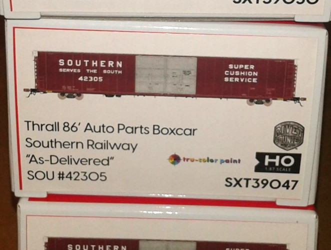 HO SCALETRAINS RIVET COUNTER THRALL 86′ BOXCAR SOUTHERN RAILWAY SOU #42305