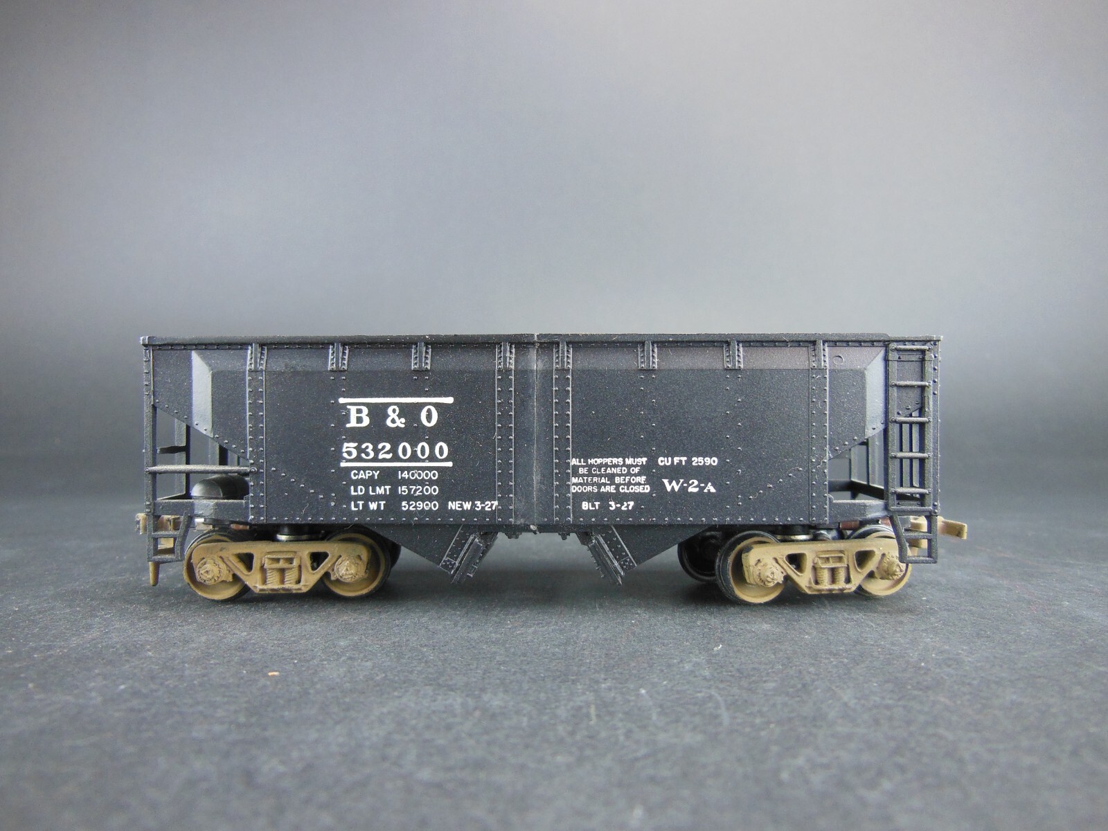 HO SCALE BALTIMORE AND OHIO B&O 532000 2-BAY HOPPER
