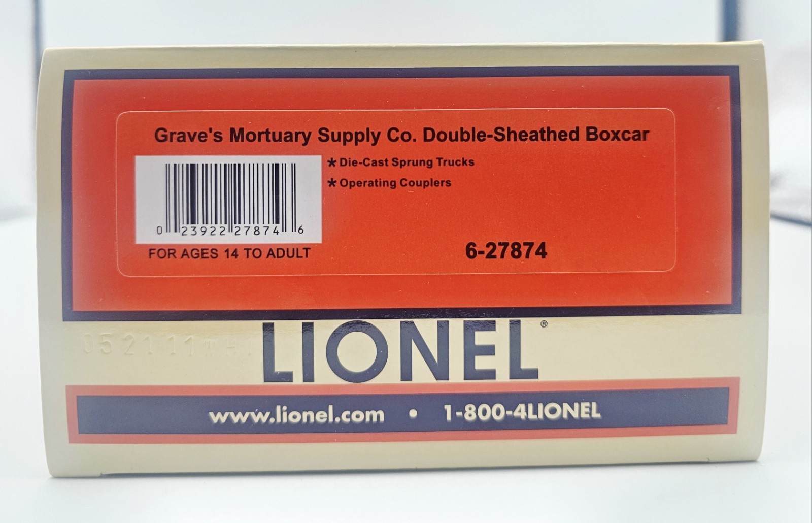 Lionel 6-27874 Grave’s Mortuary Supply Double Wood Sheathed Boxcar / NEW & RARE