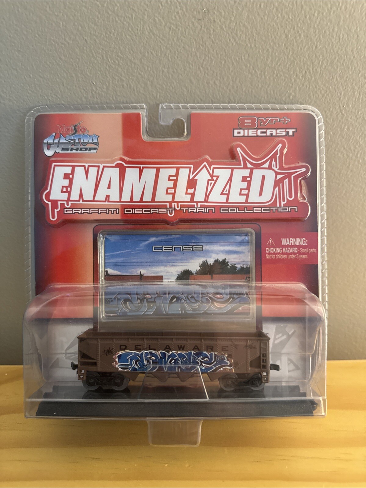 Enamelized Graffiti Die Cast Train Box Car Artist Cense SEALED RARE N Maisto