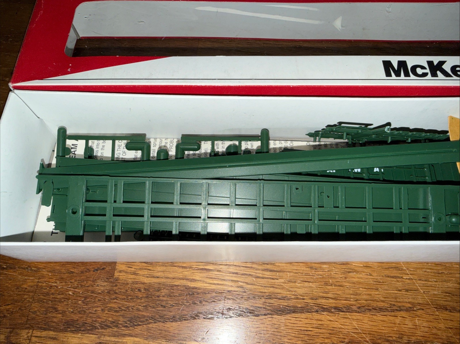 McKean Models #1705 BRITISH COLUMBIA Center Beam Oval Flat Car # 871244 NOS