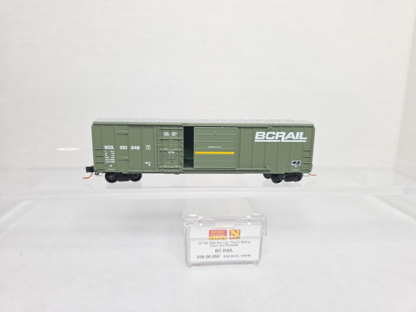 MTL N Scale BC Rail 50′ Boxcar BCOL 100348 Micro Trains 02600050 LNIB