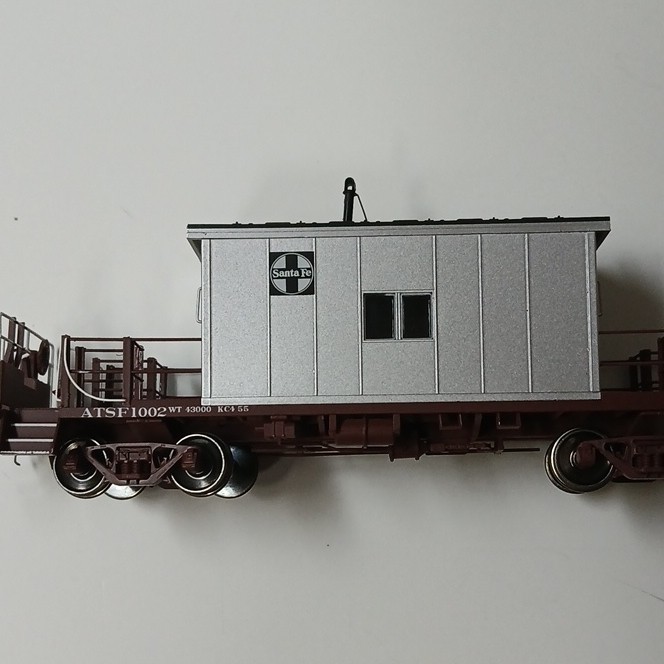 HO Gauge Santa Fe ATSF Caboose Model Railroad Freight Car Brown/Gray/Black