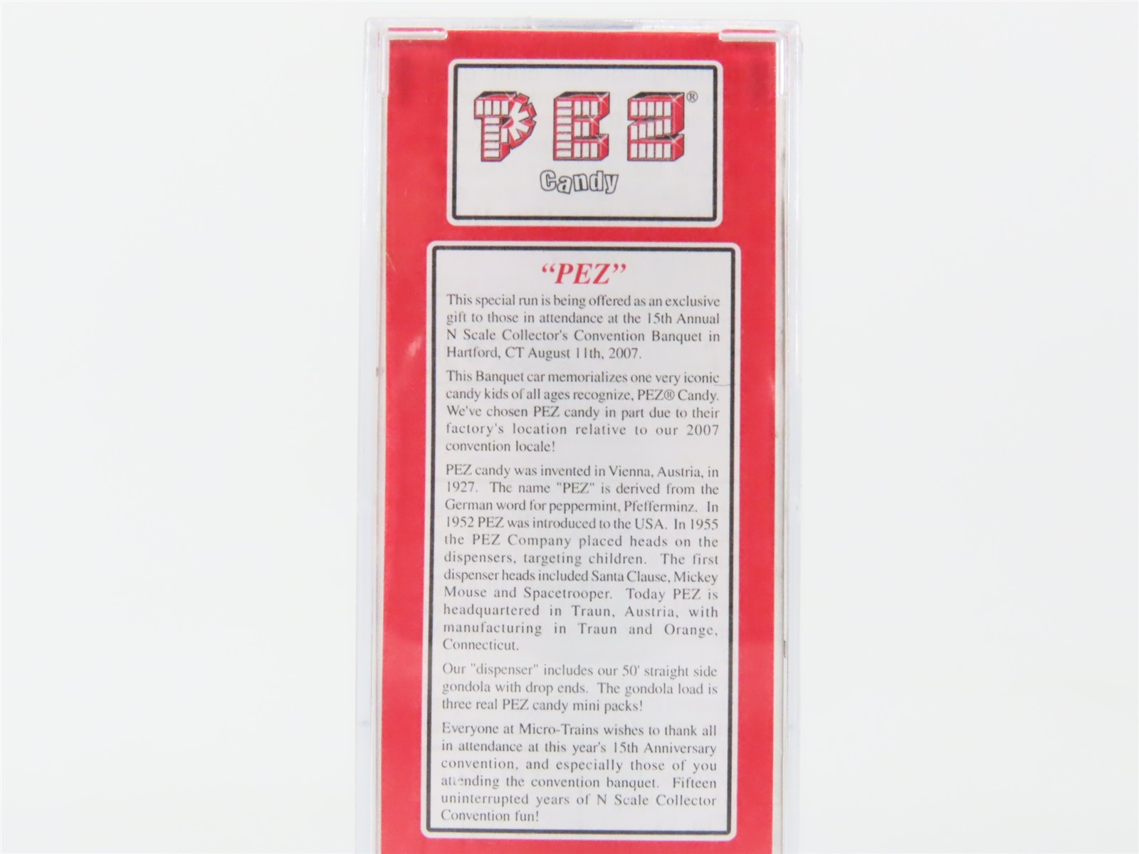 N Scale Micro-Trains Special Run NSC MTL 07-135 “PEZ” 50′ Gondola #2007 w/ Load