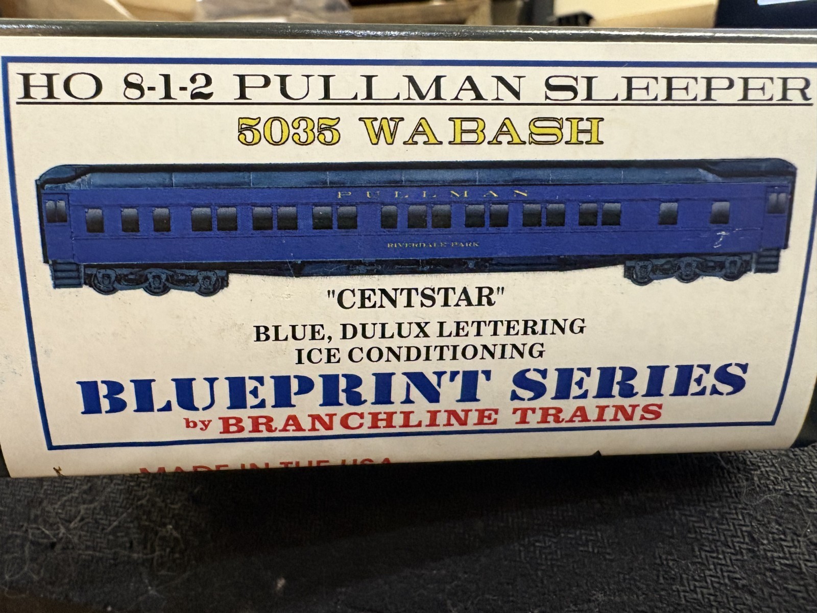 DCAS- HO BRANCHLINE TRAINS 5035 WABASH 8-1-2 PULLMAN SLEEPER BLUEPRINT SERIES