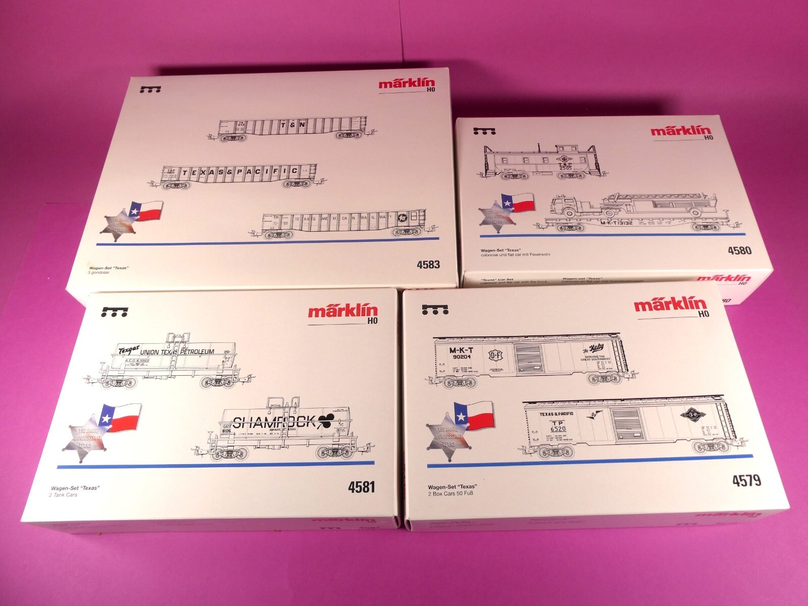 Marklin HO 45799 Texas Pacific 150th Anniversary Assortment Set -LNIB Era III