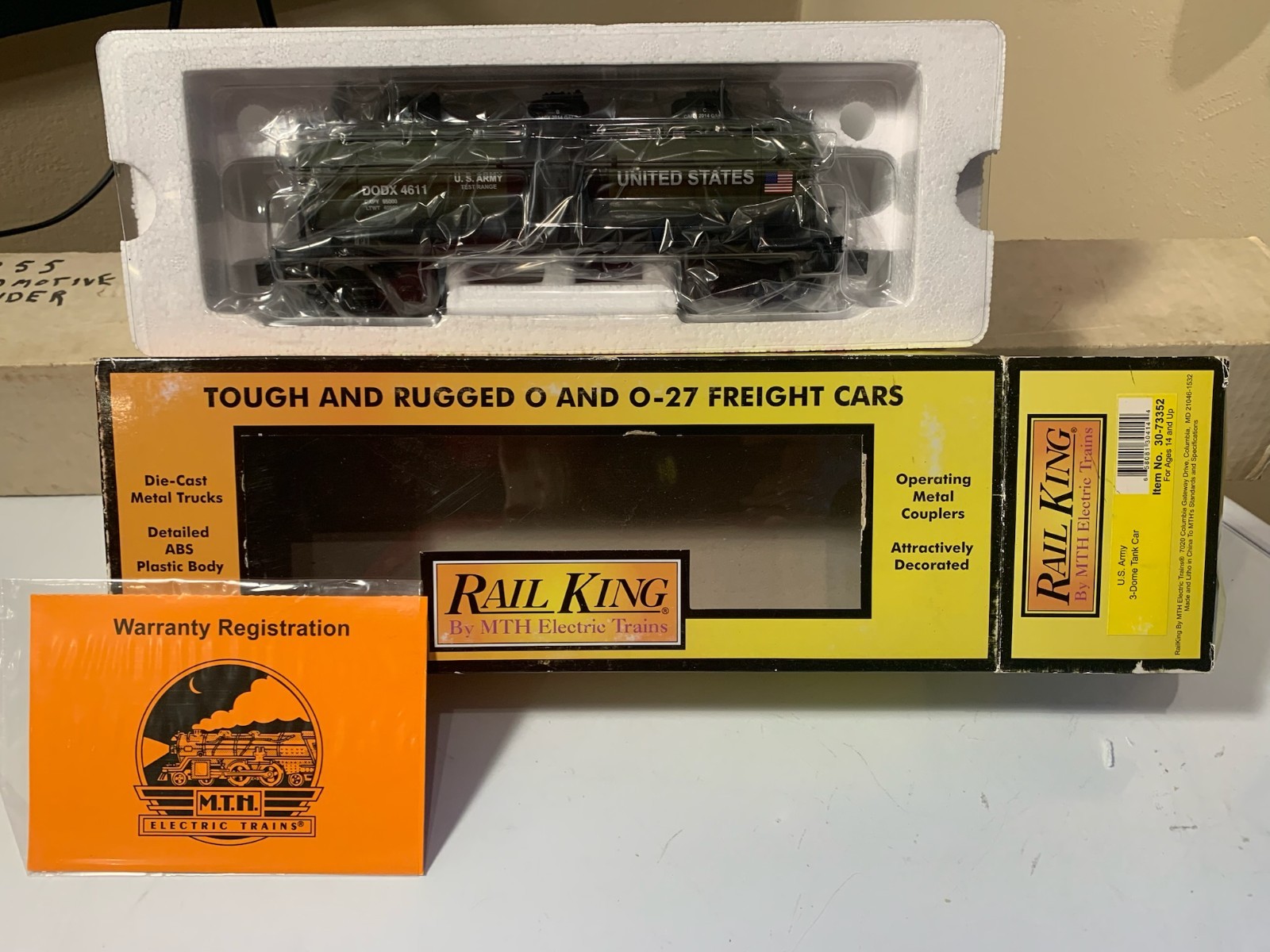 MTH 30-73352 U.S. Army 3-Dome Tank Car