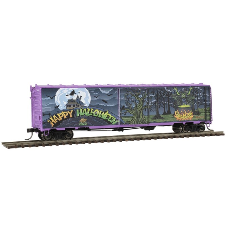 ATLAS 20006954 HO 50′ POSTWAR BOX CAR – HALLOWEEN 2022 HOLIDAY SPECIAL WTCH13