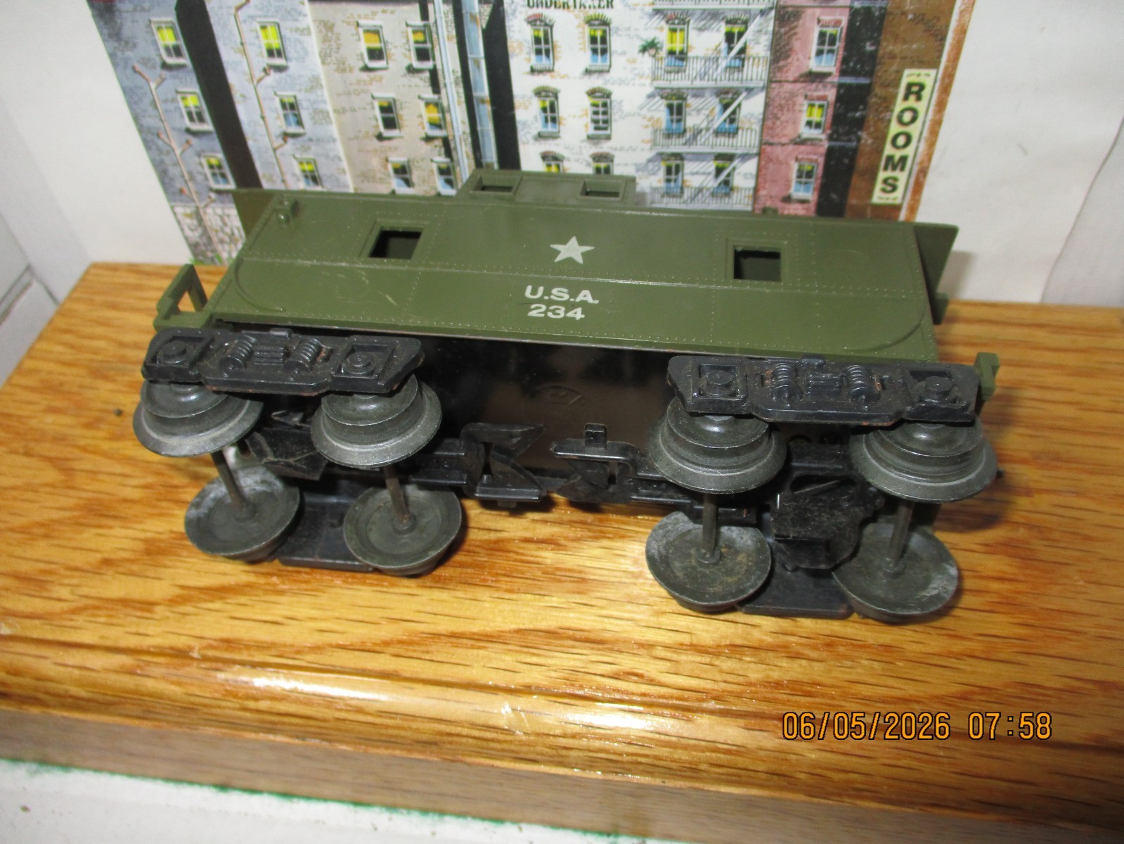 Vintage Marx USA ARMY CABOOSE #234~VG CONDITION