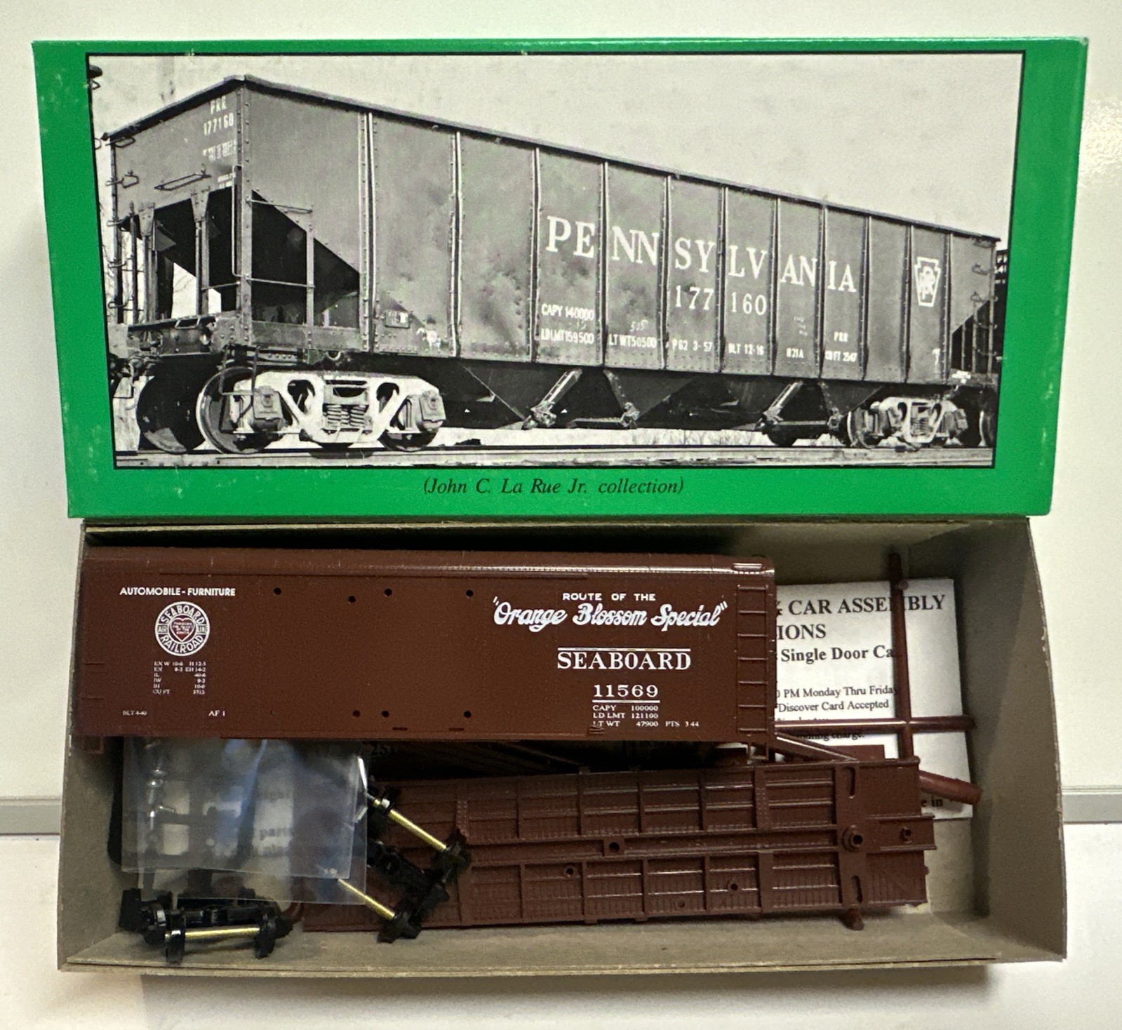 Bowser HO Scale SAL Seaboard 40′ Round Flush Roof Box Car Kit #11569