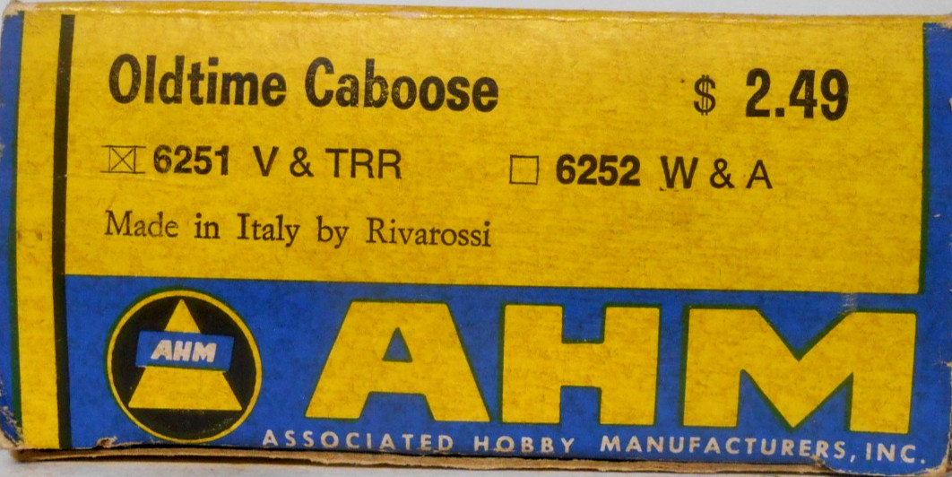 AHM Rivarossi HO Scale #6251 Old Time Wood Caboose V & T Railroad #5