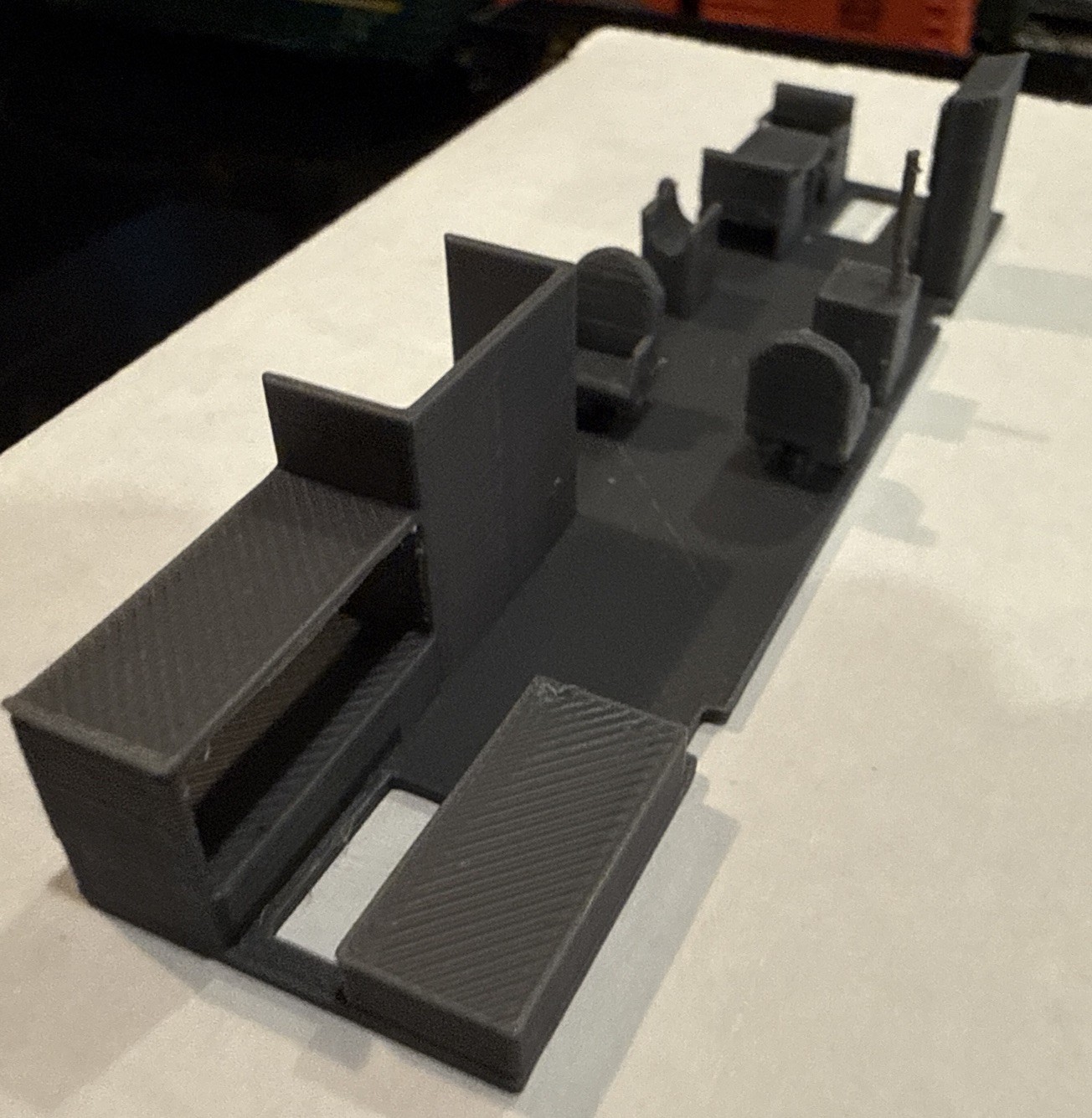 HO Scale Bay Window Caboose Interior Gray Fits Athearn Very Clean 3-D Print