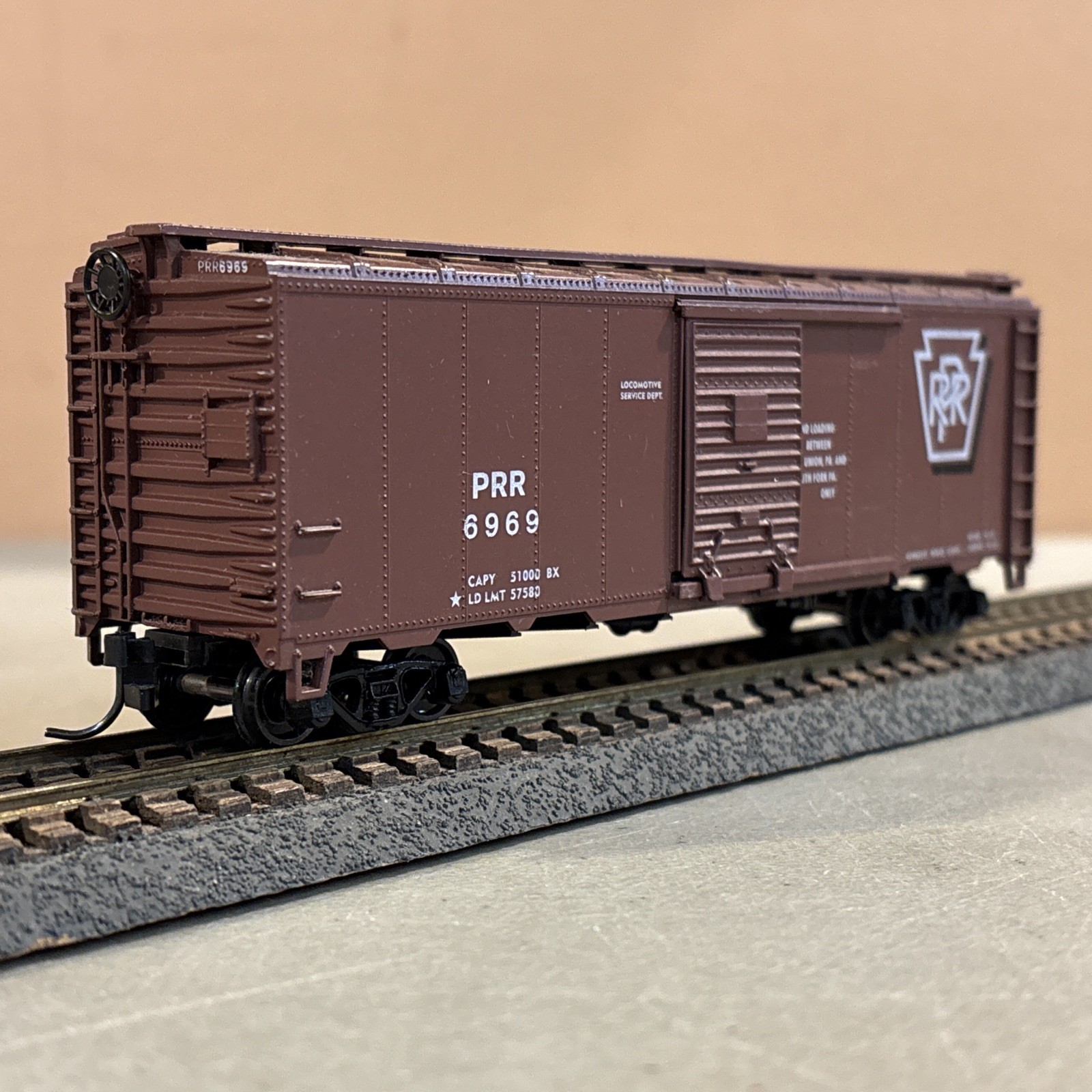 HO Athearn 40’ Pennsylvania Boxcar #6969 Built