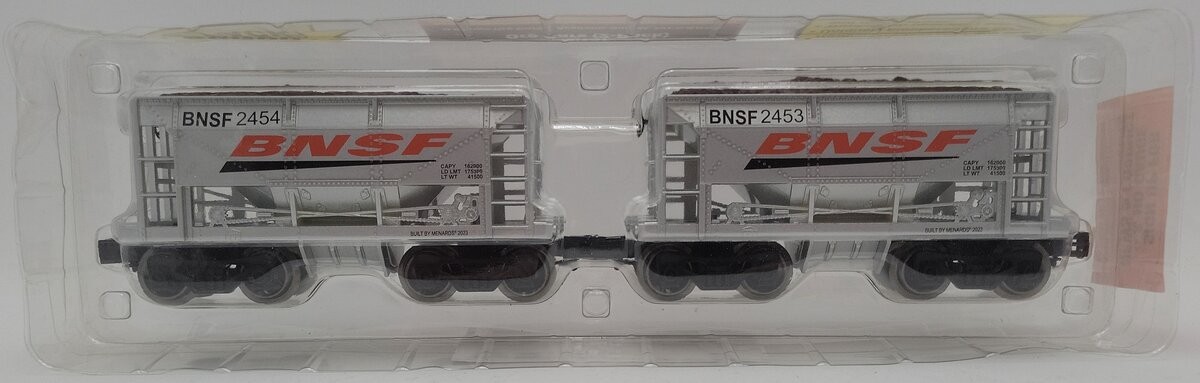 Menards 275-9155 O Gauge BNSF Ore Cars (2 Pack) #2453 and #2454 NEW