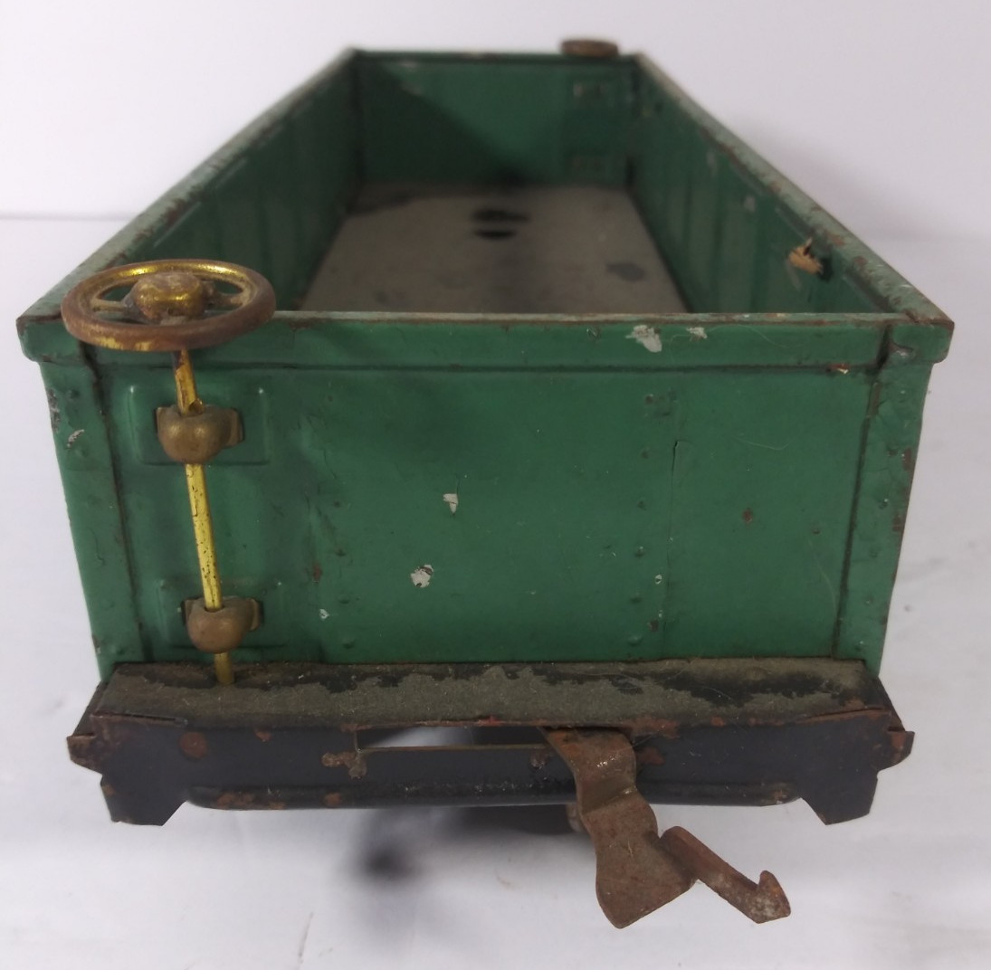Lionel, Standard Gauge, 512 Gondola Car, Green Metal Vintage