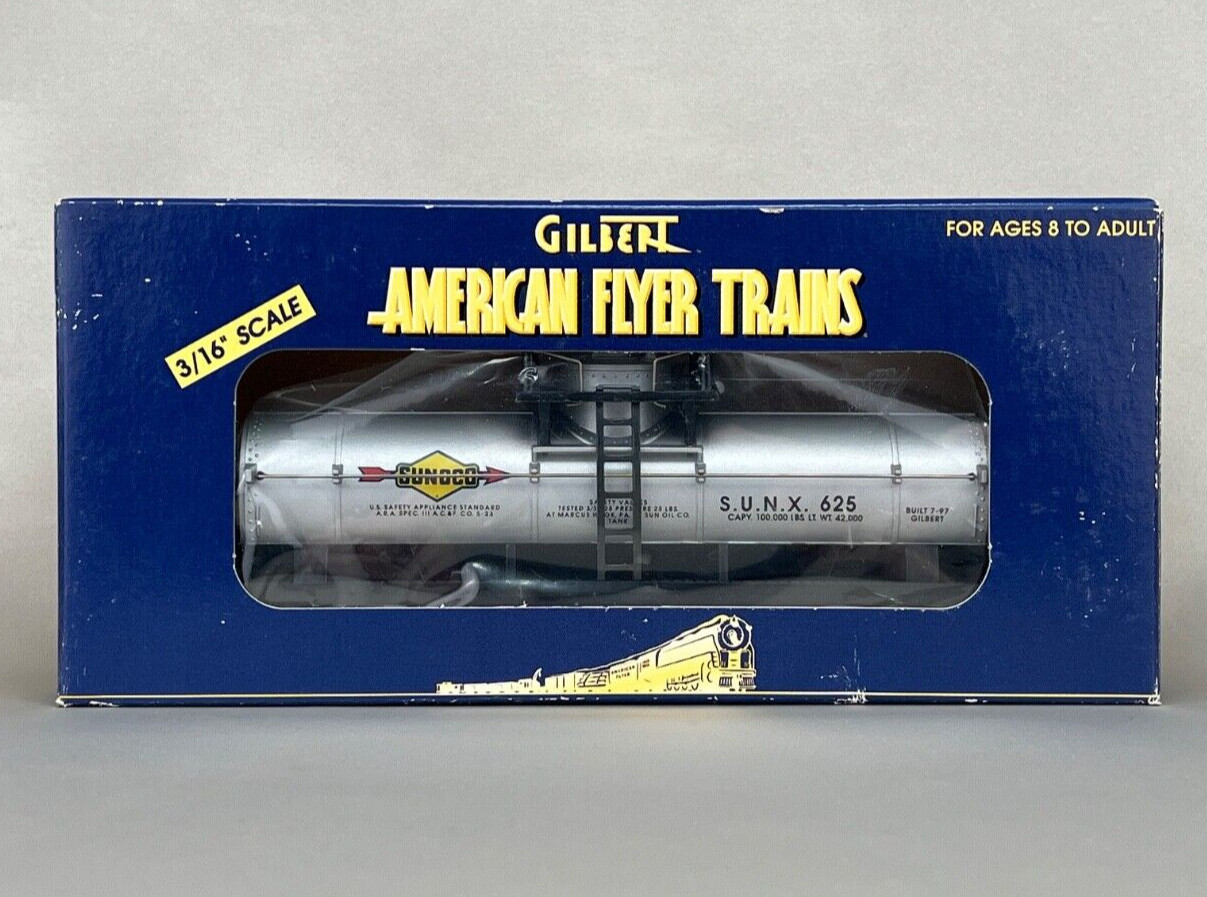 American Flyer 6-48408 Sunoco Single-Dome Tank Car S-Gauge NIB