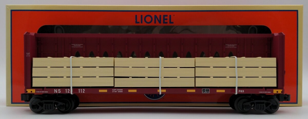 Lionel 2343081 O NS Centerbeam Flatcar #120112 LN/Box