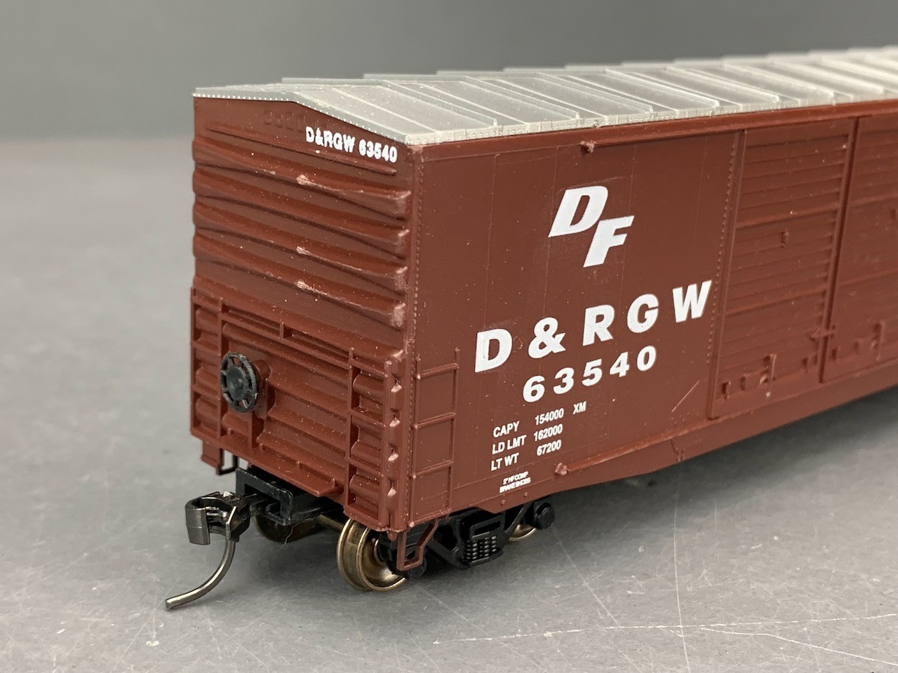 HO E&C Shops 50’ PS-1 DD Boxcar D&RGW #63540 RTR W/KD’s & Mtl Wls HO6608