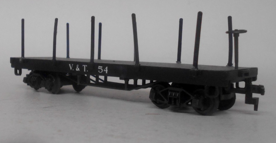 AHM HO Scale #6245 Old Time Wood Flatcar VIRGINIA & TUCKEE #54