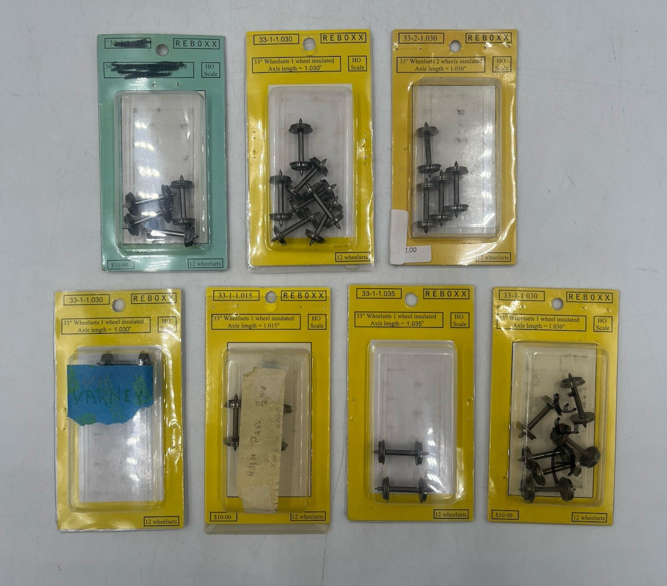 Ho Scale Reboxx Lot Of Various Wheelsets