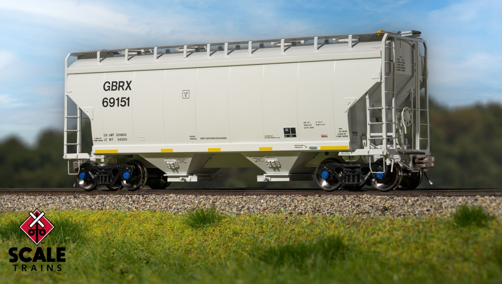 SCALETRAINS HO RIVET COUNTER Gunderson 3250 Hopper – Greenbrier GRBX
